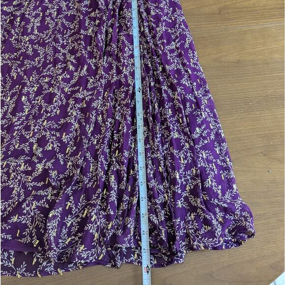 NWT Sézane Purple Robe Priscilla Floral Backless Midi Maxi Dress, size 40/L - Picture 9 of 11